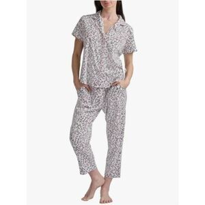 Karen Neuberger NWT size XXL pajama set animal print pink trim